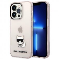 Dėklas Karl Lagerfeld KLHCP14XCTTRI iPhone 14 Pro Max Rožinis