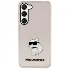 Dėklas Karl Lagerfeld Ikonik Choupette KLHCS23MHNCHTCP S23 Plus S916 Rožinis