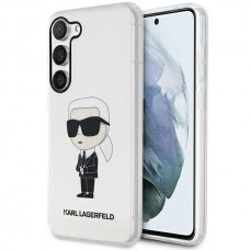 Dėklas Karl Lagerfeld Ikonik KLHCS23MHNIKTCT Samsung Galaxy S23 Plus S916 Permatomas