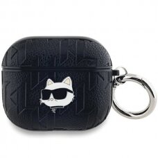 Karl Lagerfeld Monogram Choupette Head dėklas AirPods 3 - Juodas