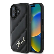 Dėklas Karl Lagerfeld Quilted Signature iPhone 16 Plus  - Juodas