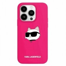 Karl Lagerfeld Silicone Choupette Head MagSafe dėklas iPhone 15 / 14 / 13 - Rožinis