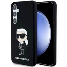 Originalus Karl Lagerfeld Dėklas Silicone IkonikSamsung Galaxy S24+ - Juodas