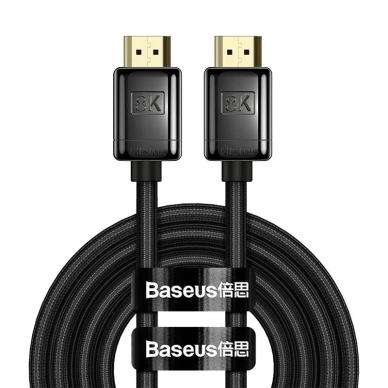 Kabelis Baseus High Definition Series HDMI 2.1 to HDMI 2.1 8K 1.0m juodas WKGQ000001