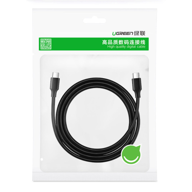 Akcija! Kabelis Ugreen USB Type C 3A 1m Juodas (US286)  5