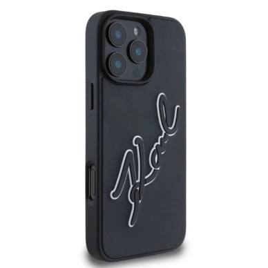 Dėklas Karl Lagerfeld 3D Rubber Bicolor Signature  iPhone 16 Pro Max - Juodas 1