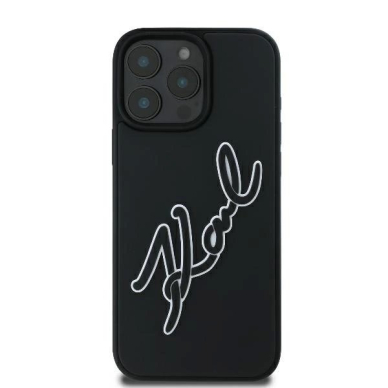 Dėklas Karl Lagerfeld 3D Rubber Bicolor Signature iPhone 16 Pro  - Juodas 2