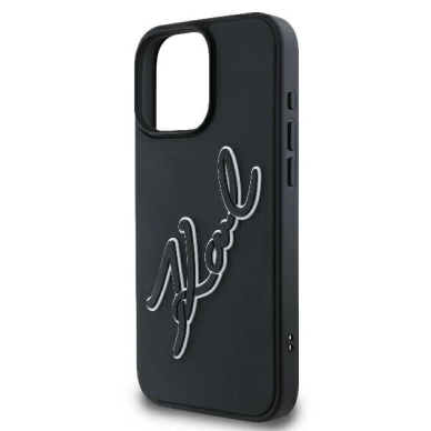 Dėklas Karl Lagerfeld 3D Rubber Bicolor Signature iPhone 16 Pro  - Juodas 5