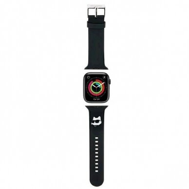 Karl Lagerfeld 3D Rubber Choupette Head apyrankė Apple Watch 42/44/45/49mm - Juodas