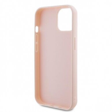 Orginalus dėklas Karl Lagerfeld 3D Rubber Glitter Logo case skirta iPhone 15 - rožinis 6
