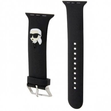 Apyrankė Karl Lagerfeld 3D Rubber Karl Head strap for Apple Watch 38/40/41mm - Juodas 2