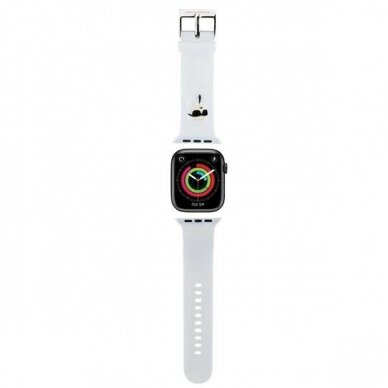 Karl Lagerfeld 3D Rubber Karl Head Apyrankė Apple Watch 42/44/45/49mm - baltas