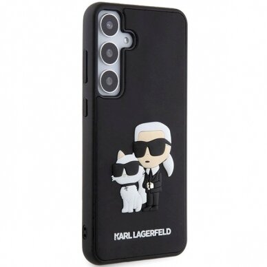 Karl Lagerfeld 3D Rubber Karl Choupette dėklas Samsung Galaxy S24 - Juodas 3