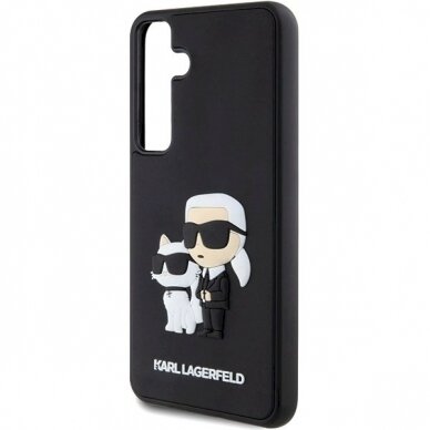 Karl Lagerfeld 3D Rubber Karl Choupette dėklas Samsung Galaxy S24 - Juodas 5