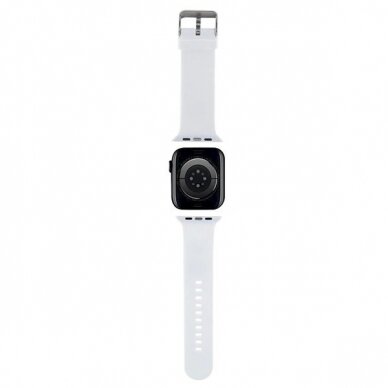 Karl Lagerfeld 3D Rubber Karl&Choupette Heads Apyrankė Apple Watch 38/40/41mm - baltas 1