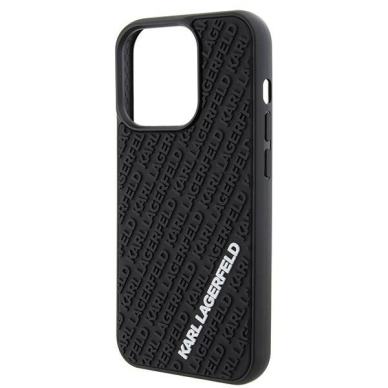 Karl Lagerfeld 3D Rubber Multi Logo case for iPhone 15 Pro - black 5