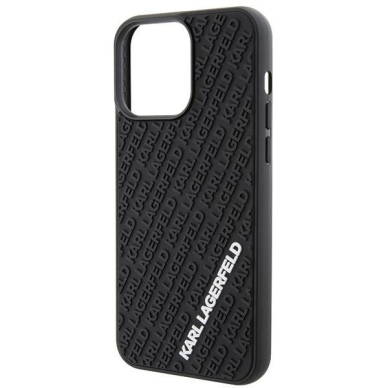 Karl Lagerfeld 3D Rubber Multi Logo case for iPhone 15 Pro Max - black 5