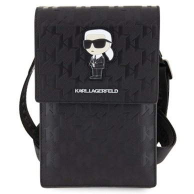 Karl Lagerfeld Case KLWBSAKHPKK Handbag - black Saffiano Monogram Ikonik 1