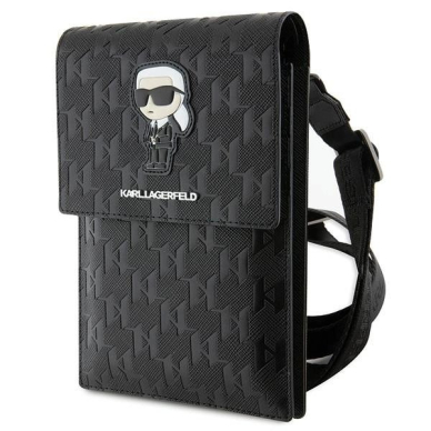 Karl Lagerfeld Case KLWBSAKHPKK Handbag - black Saffiano Monogram Ikonik