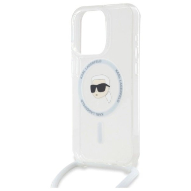 Dėklas Karl Lagerfeld Crossbody IML Karl Head Magsafe  iPhone 16 Pro - Skaidrus 4