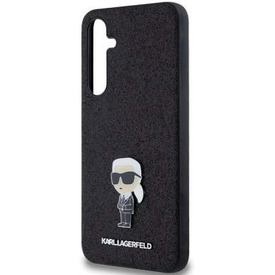 Karl Lagerfeld Fixed Glitter Ikonik Logo Metal Pin dėklas Samsung Galaxy A35 - Juodas 5