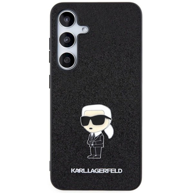 Originalus Karl Lagerfeld Dėklas Fixed Glitter Ikonik Logo Metal PinSamsung Galaxy S24+ - Juodas 2