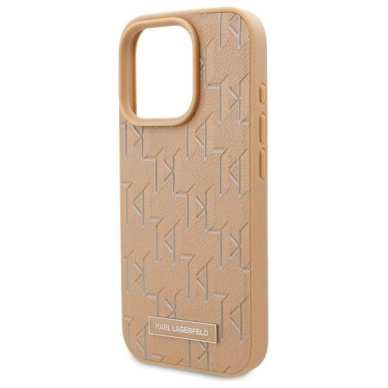 Dėklas Karl Lagerfeld Hot Stamp Magsafe iPhone 16 Pro Max  - Beige 5