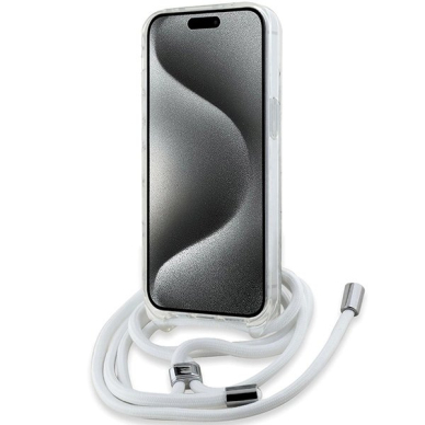 Karl Lagerfeld IML Choupette Head  Cord MagSafe dėklas iPhone 13 / 14 / 15 - Permatomas 3