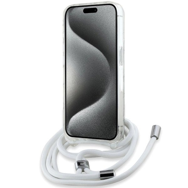 Karl Lagerfeld IML Choupette Head  Cord MagSafe dėklas iPhone 14 Pro Max - Permatomas 3