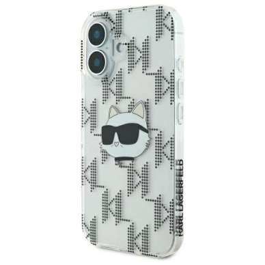 Dėklas Karl Lagerfeld IML Choupette Head Electroplated iPhone 16  - Skaidrus 1