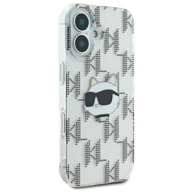 Dėklas Karl Lagerfeld IML Choupette Head Electroplated iPhone 16  - Skaidrus 3