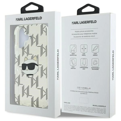 Dėklas Karl Lagerfeld IML Choupette Head Electroplated iPhone 16  - Skaidrus 7