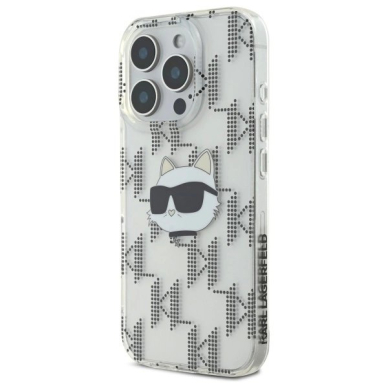 Dėklas Karl Lagerfeld IML Choupette Head Electroplated iPhone 16 Pro  - Skaidrus 1