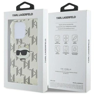 Dėklas Karl Lagerfeld IML Choupette Head Electroplated iPhone 16 Pro Max  - Skaidrus 7