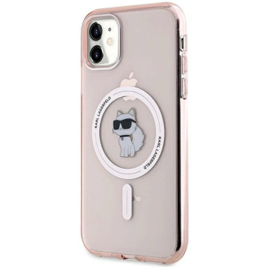 Karl Lagerfeld IML Choupette MagSafe dėklas iPhone 11 / Xr - Rožinis 1