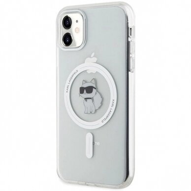 Karl Lagerfeld IML Choupette MagSafe dėklas iPhone 11 / Xr - Permatomas 1