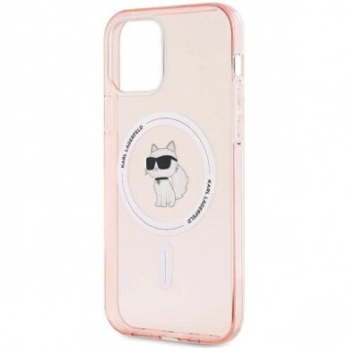 Karl Lagerfeld IML Choupette MagSafe dėklas iPhone 12/12 Pro - Rožinis 4