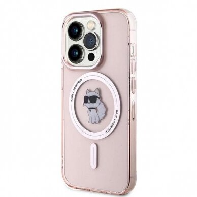 Karl Lagerfeld IML Choupette MagSafe dėklas iPhone 14 Pro Max - Rožinis 1