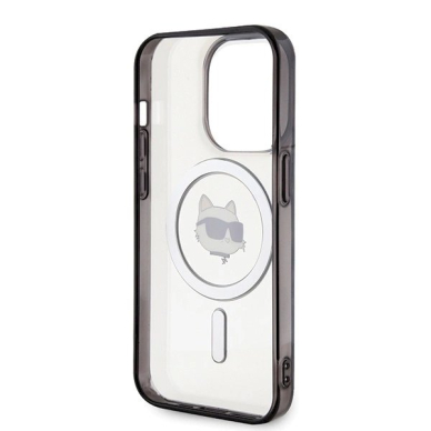 Karl Lagerfeld IML Choupette's Head MagSafe Dėklas skirtas iPhone 15 Pro - Permatomas 1