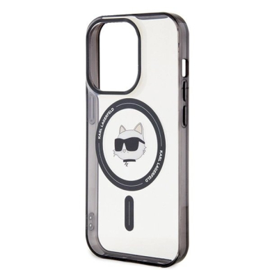 Karl Lagerfeld IML Choupette's Head MagSafe Dėklas skirtas iPhone 15 Pro - Permatomas 5