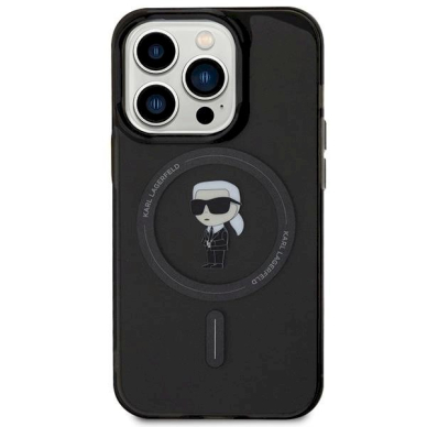 Originalus Karl Lagerfeld Dėklas IML Ikonik MagSafeiPhone 14 Pro Max - Juodas 2