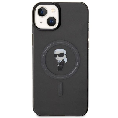 Orginalus dėklas Karl Lagerfeld IML Ikonik MagSafe case skirta iPhone 15 Plus - Juodas 2