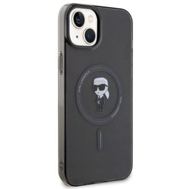 Orginalus dėklas Karl Lagerfeld IML Ikonik MagSafe case skirta iPhone 15 Plus - Juodas 3