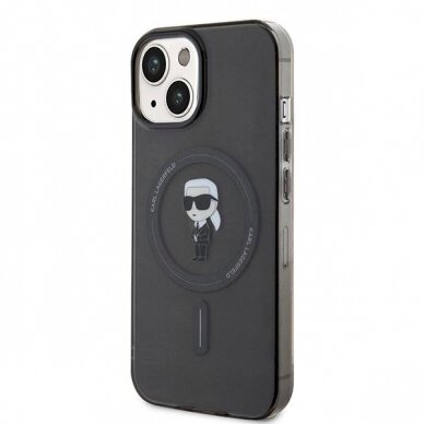 Karl Lagerfeld IML Ikonik MagSafe Dėklas skirtas iPhone 15 - Juodas 1