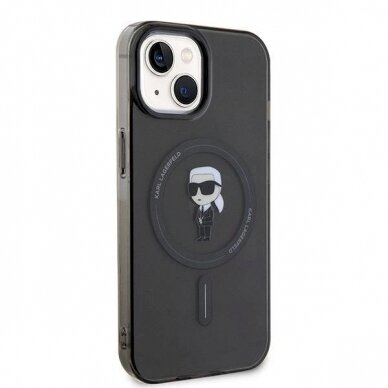 Karl Lagerfeld IML Ikonik MagSafe Dėklas skirtas iPhone 15 - Juodas 3