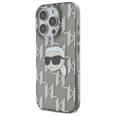 Dėklas Karl Lagerfeld IML Karl Head Electroplated  iPhone 16 Pro Max - Juodas 1