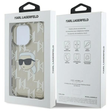 Dėklas Karl Lagerfeld IML Karl Head Electroplated  iPhone 16 Pro Max - Juodas 7