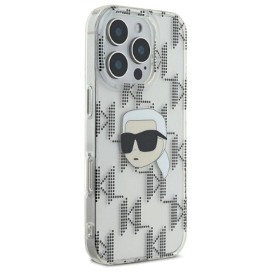 Dėklas Karl Lagerfeld IML Karl Head Electroplated  iPhone 16 Pro Max - Skaidrus 3