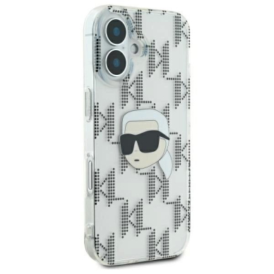 Dėklas Karl Lagerfeld IML Karl Head Electroplated iPhone 16  - Skaidrus 3