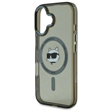 Dėklas Karl Lagerfeld IML Metal Choupette Head MagSafe iPhone 16  - Juodas 5